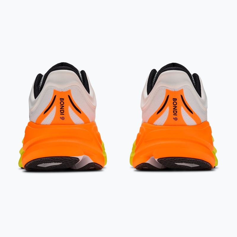 Herren-Laufschuhe HOKA Bondi 9 white/neon tangerine 4