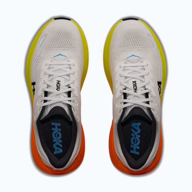 Herren-Laufschuhe HOKA Bondi 9 white/neon tangerine 5