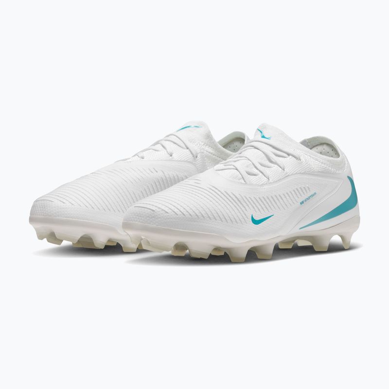 Kinder-Fußballschuhe Nike Phantom 6 Low Pro Jr FG/MG white/white/dusty cactus 3