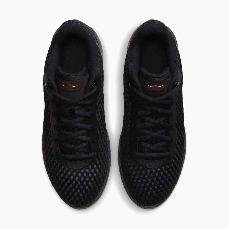 Herren-Basketballschuhe Nike LeBron Witness X black/black/iron grey/metallic gold 5