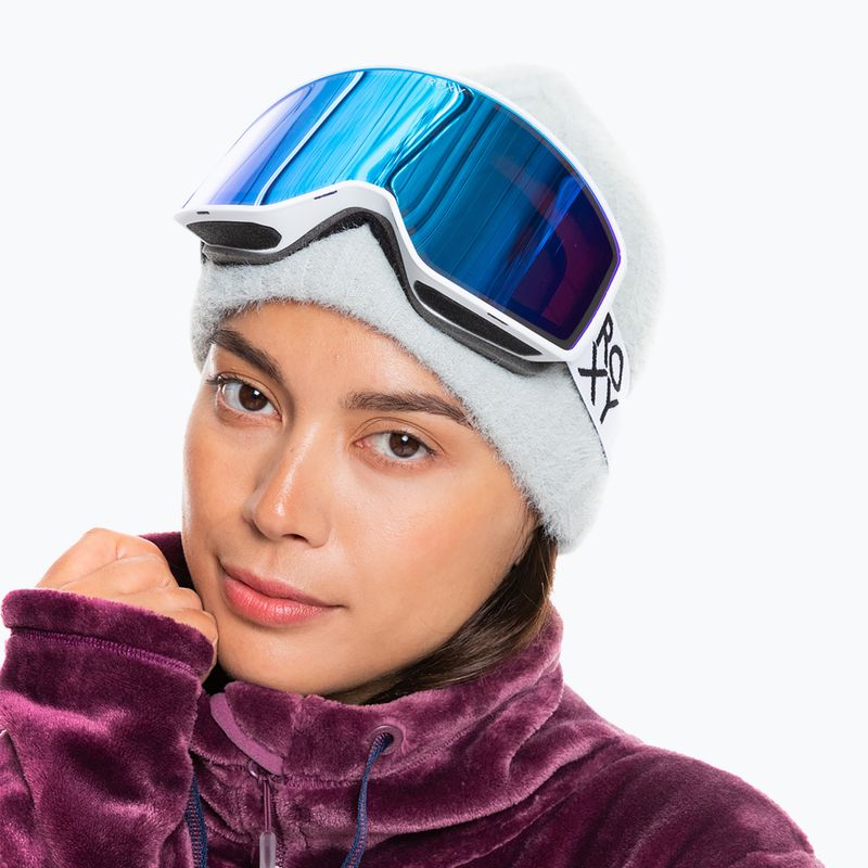 Snowboardbrille für Frauen ROXY Storm Women J 2021 bright white/amber rose ml turquesa 2