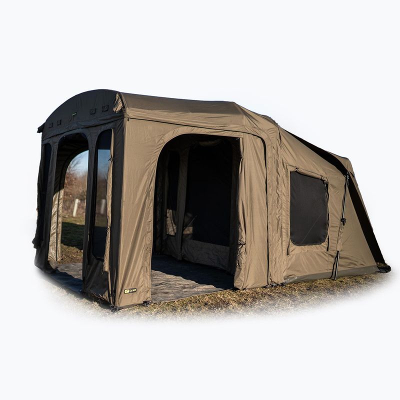 RidgeMonkey Escape XF2 Standard 2-Personen-Zelt mit Plus Porch Extension braun RM288