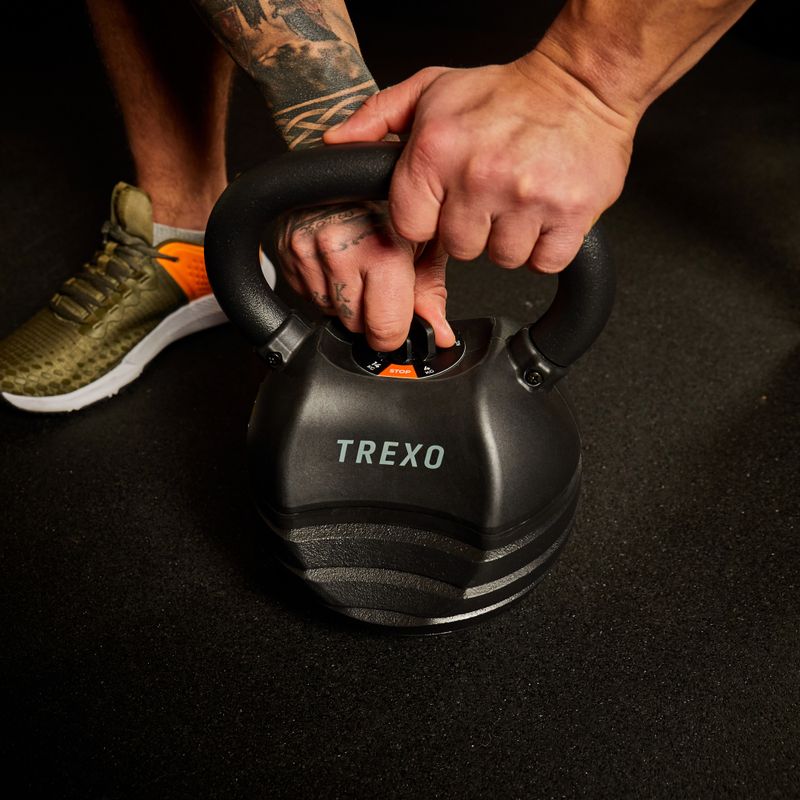 TREXO verstellbare Kettlebell 14 kg 12