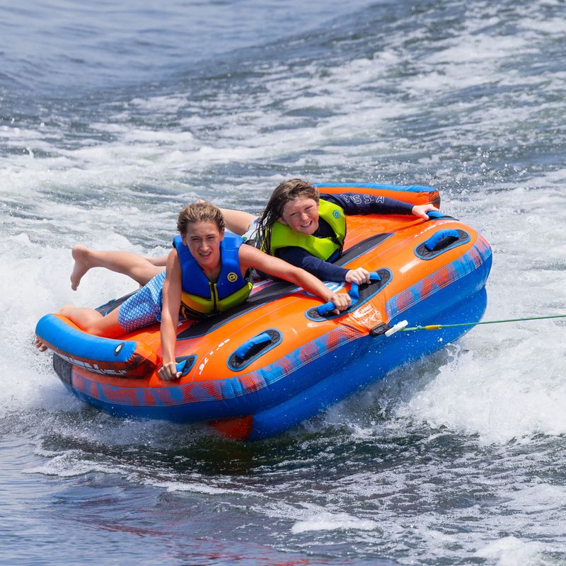 Towable O'Brien Heli 2 Boat Tube Orange / Blue 7