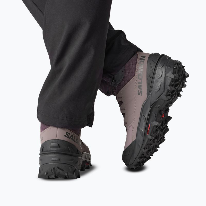 Damen-Trekkingschuhe Salomon Crosstrak Powder WP nine iron/shark 7