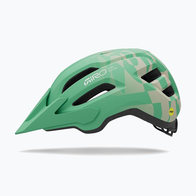 Kinder-Fahrradhelm Giro Fixture II MIPS matte green rush 2
