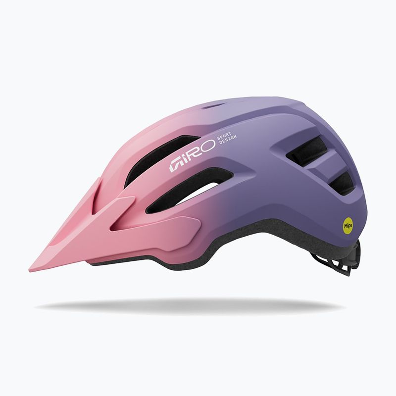 Kinder-Fahrradhelm Giro Fixture II MIPS matte light pink/purple fade 2