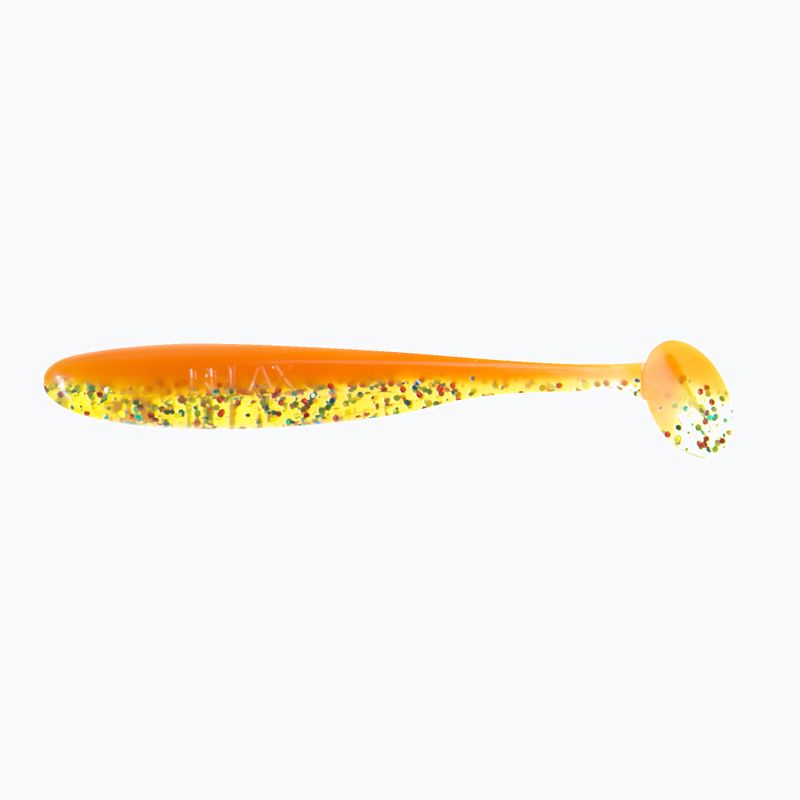 Relax Bass 3 Laminierter Gummiköder 4 Stück chartreuse-multi glitter orange BAS3