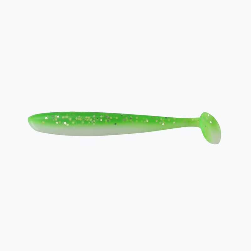 Gummiköder Relax Bass 3 Laminiert 4 Stück lime-hologram glitter weiß BAS3