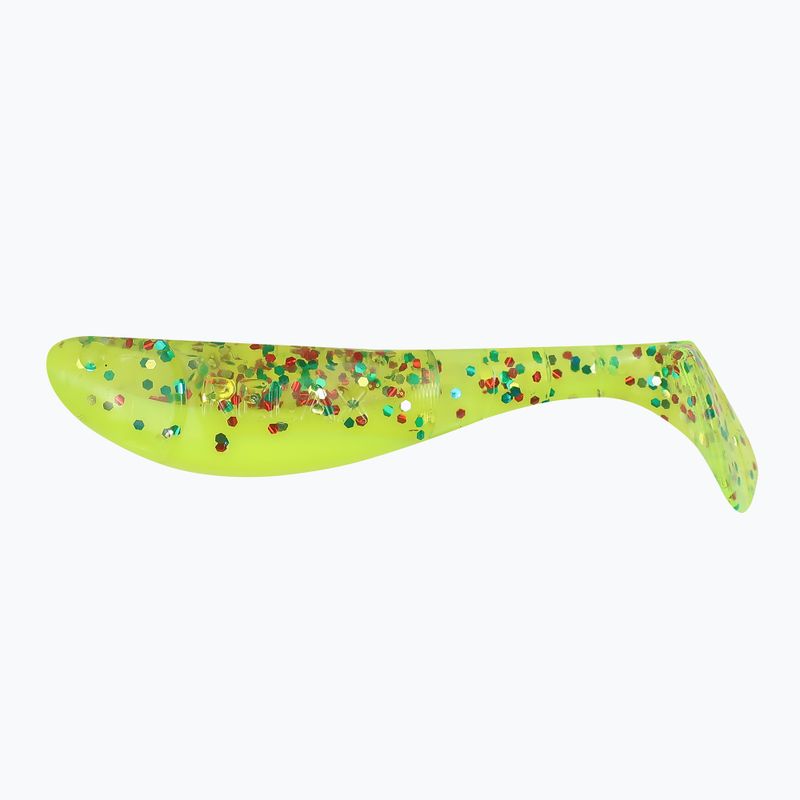 Relax Hoof Gummiköder 2.5 Laminiert 4pc Seide chartreuse-multi glitter BLS25
