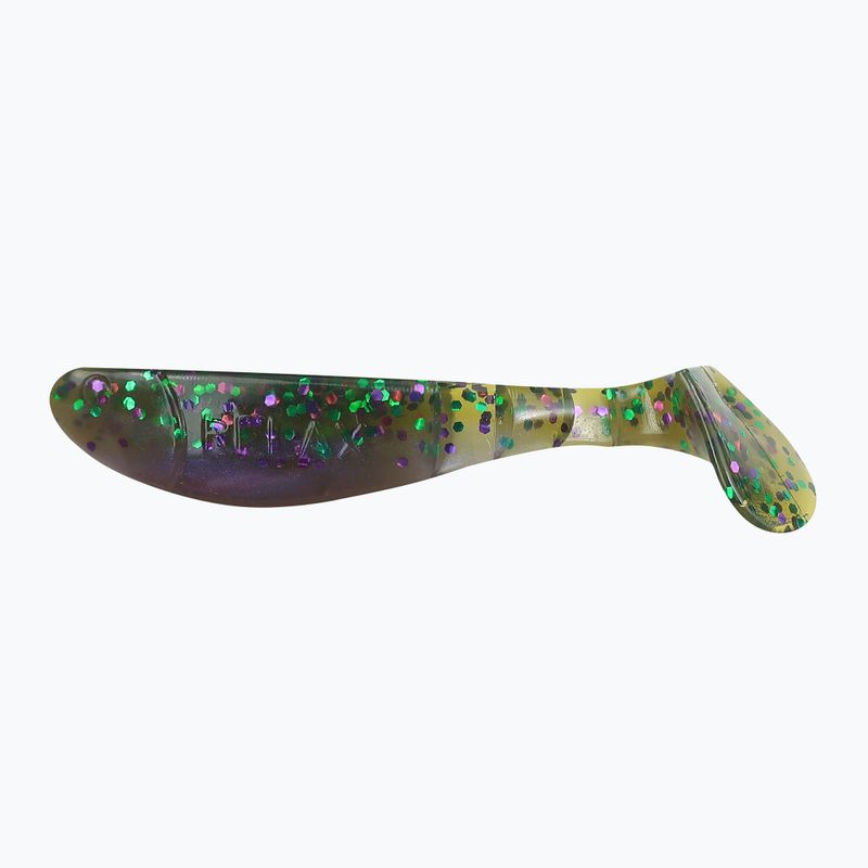 Gummiköder Relax Hoof 2.5 Laminiert 4 Stück lila Perle Wassermelone-lila grün Glitter BLS25