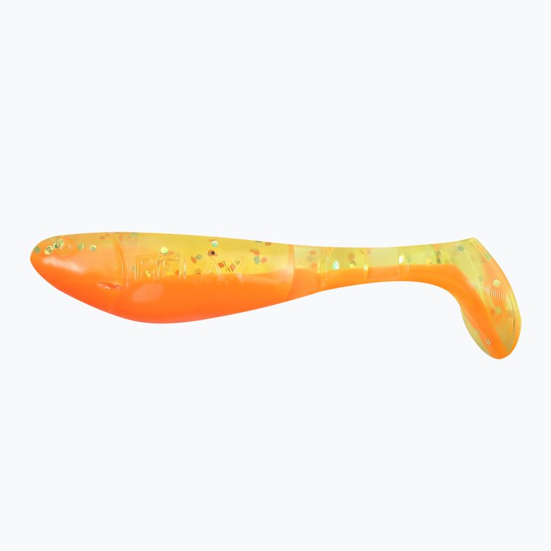 Relax Hoof Gummiköder 2.5 Laminiert 4pc orange chartreuse-hologram glitter BLS25