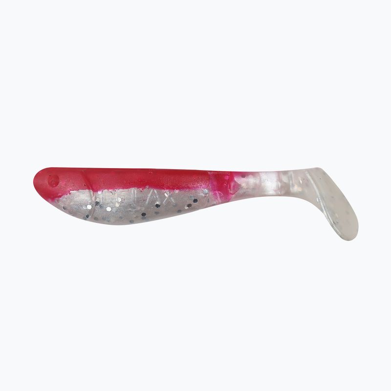 Gummiköder Relax Hoof 2.5 Laminiert 4 Stück rot weiß perl-silber glitter BLS25