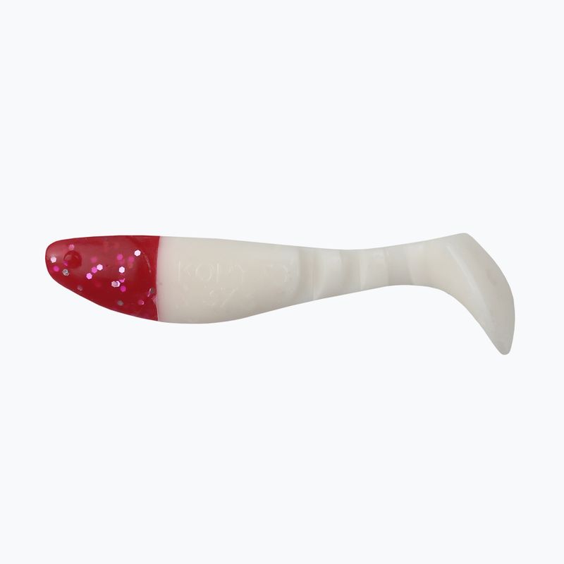 Gummiköder Relax Hoof 3 Kopf 4 Stück weiß rot-silber glitzernd BLS3-H