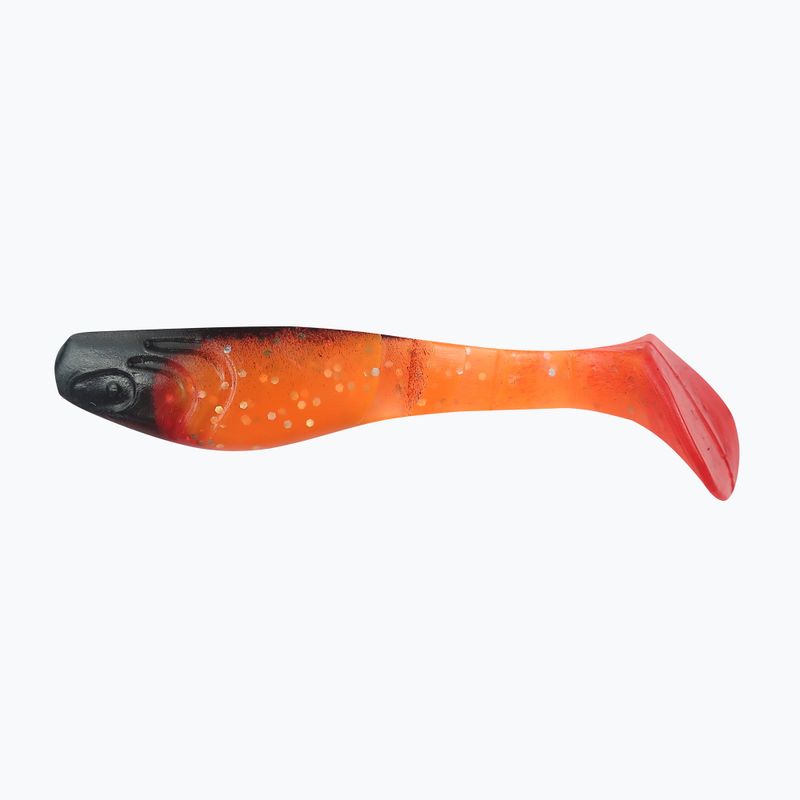 Relax Hoof 3 Red Tail Gummiköder 4 Stück schwarz transparent orange-hologramm glitter BLS3-S122R-B