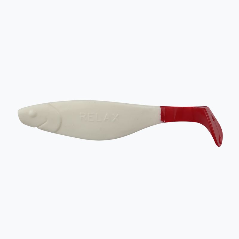 Gummiköder Relax Hoof 4 Tail 4 Stück weiß rot BLS4-T