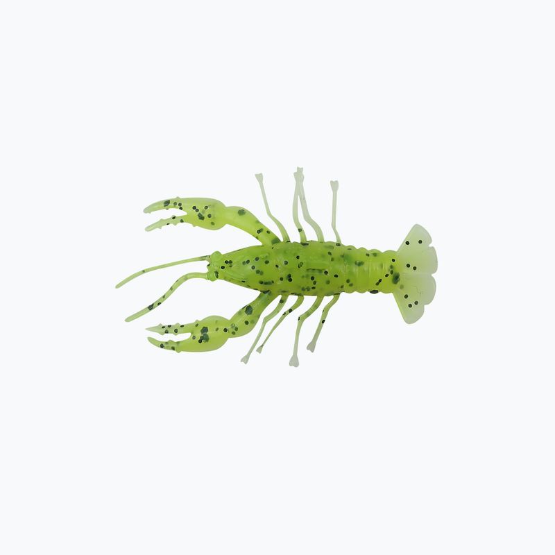 Relax Crawfish 1 Laminierter Gummiköder 8 Stück chartreuse-schwarz jumbo glitter weiß CRF1