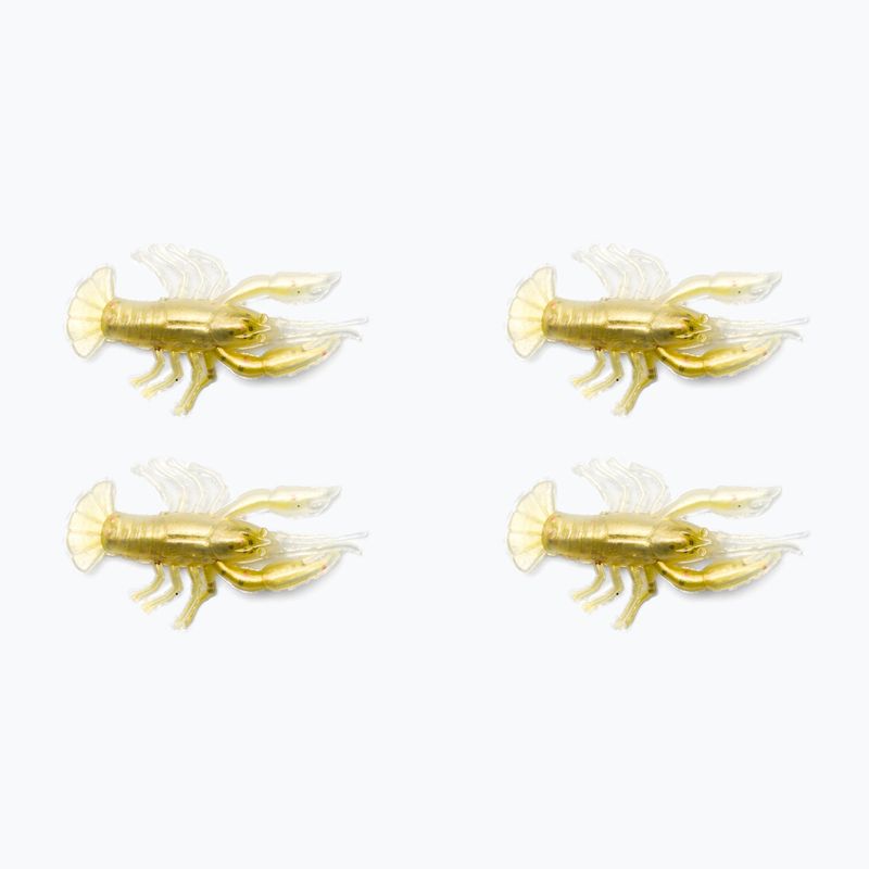 Relax Crawfish 2 Laminierter Gummiköder 4 Stück wassermelonenschwarz rot glitzernde Seide CRF2