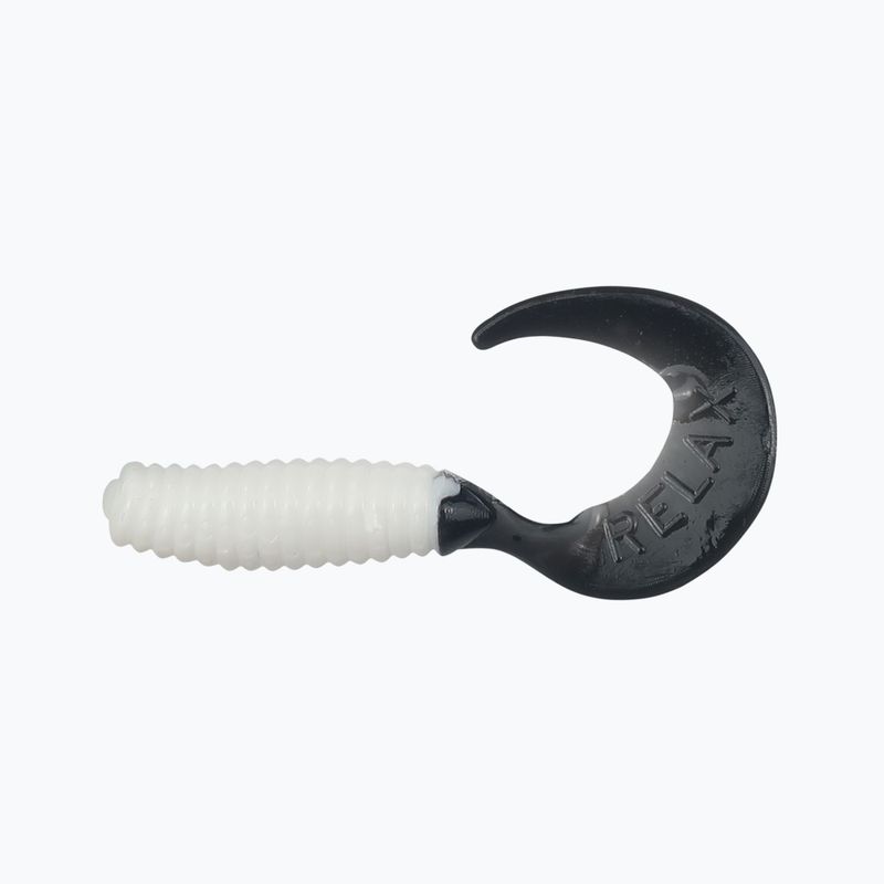 Relax Twister Gummiköder VR1 Standard 8 Stück weiß-schwarz VR1-TS