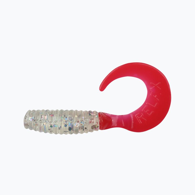Relax Twister Gummiköder VR1 Standard 8 Stück klar-hologramm glitter rot VR1-TS