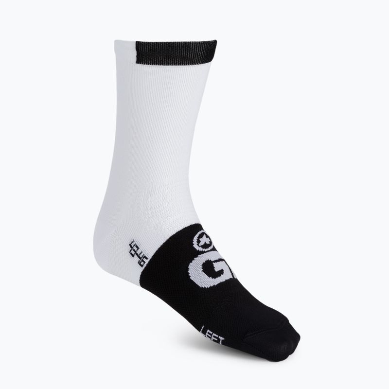 ASSOS GT C2 Kinder-Radsocken weiß und schwarz P13.60.700.57