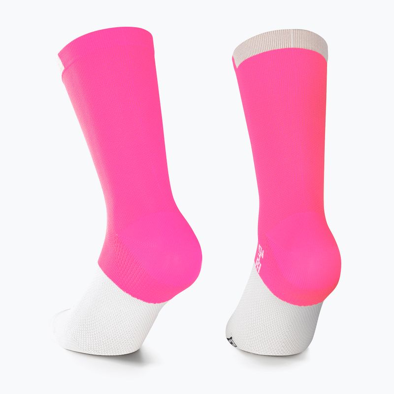 Fahrradsocken ASSOS GT C2 rosa-weiß P13.6.7.41. 2