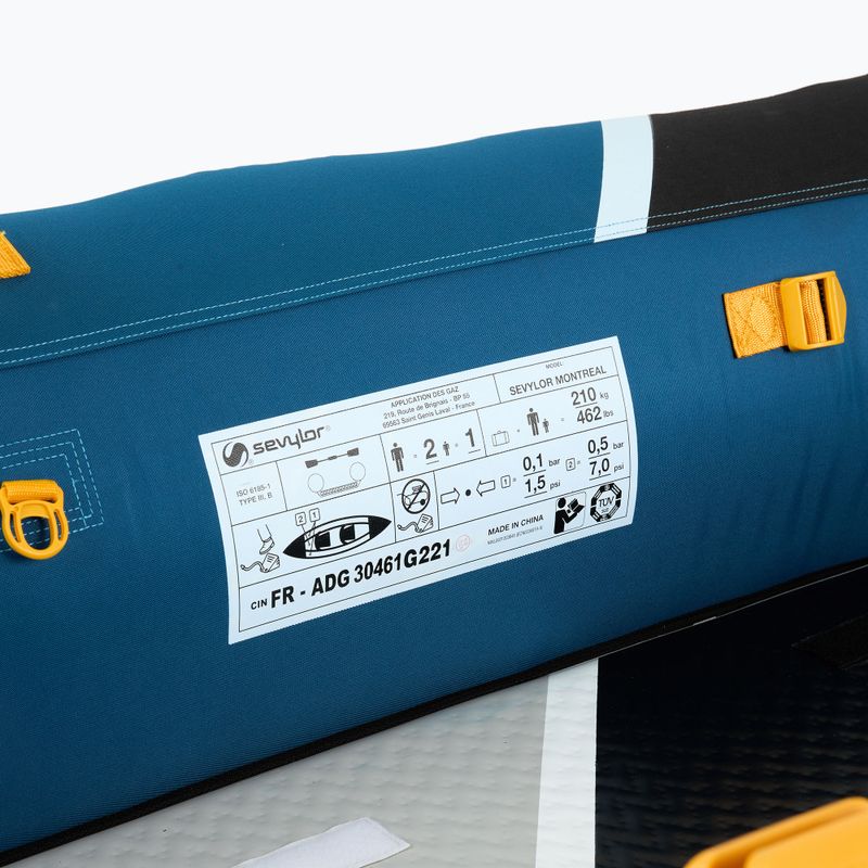 Sevylor Montreal blau/schwarzes aufblasbares 3-Personen-Kajak 15