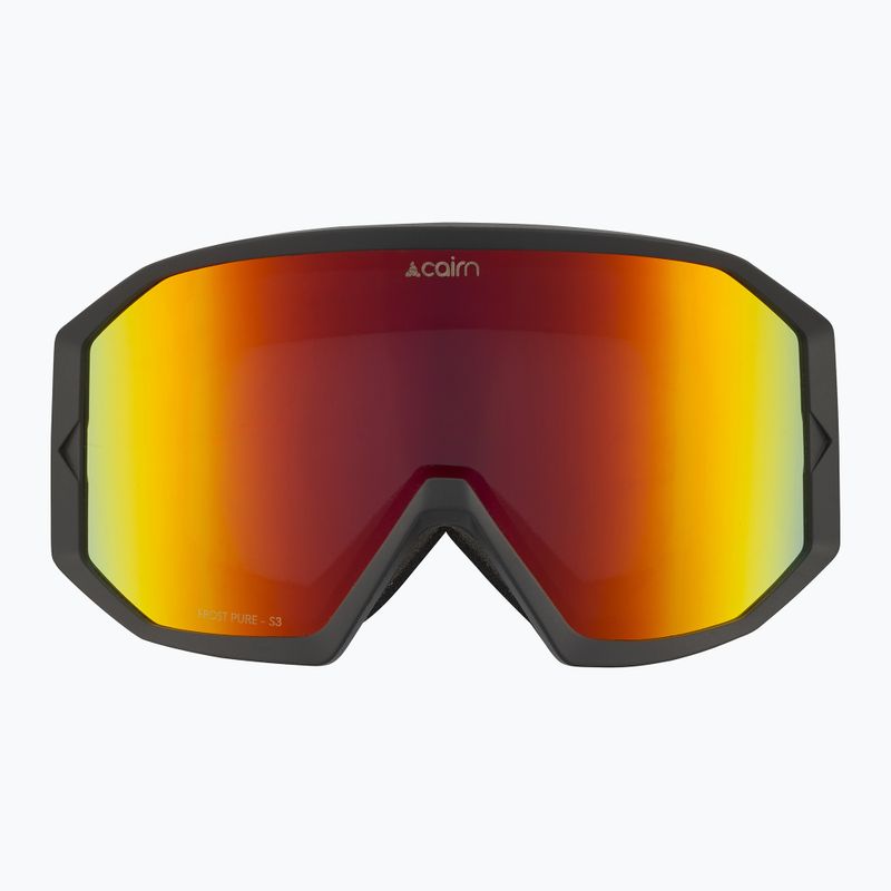 Skibrille Cairn Frost Pure mat black red 2