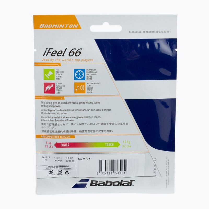 BABOLAT Badmintonsaite bad.iFEEL 10 2 m schwarz 124898 2