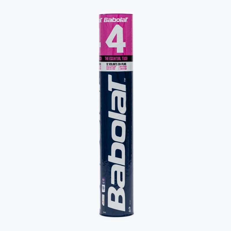 Badminton-Federbälle BABOLAT 4 12 Stück. (78) weiß 133907