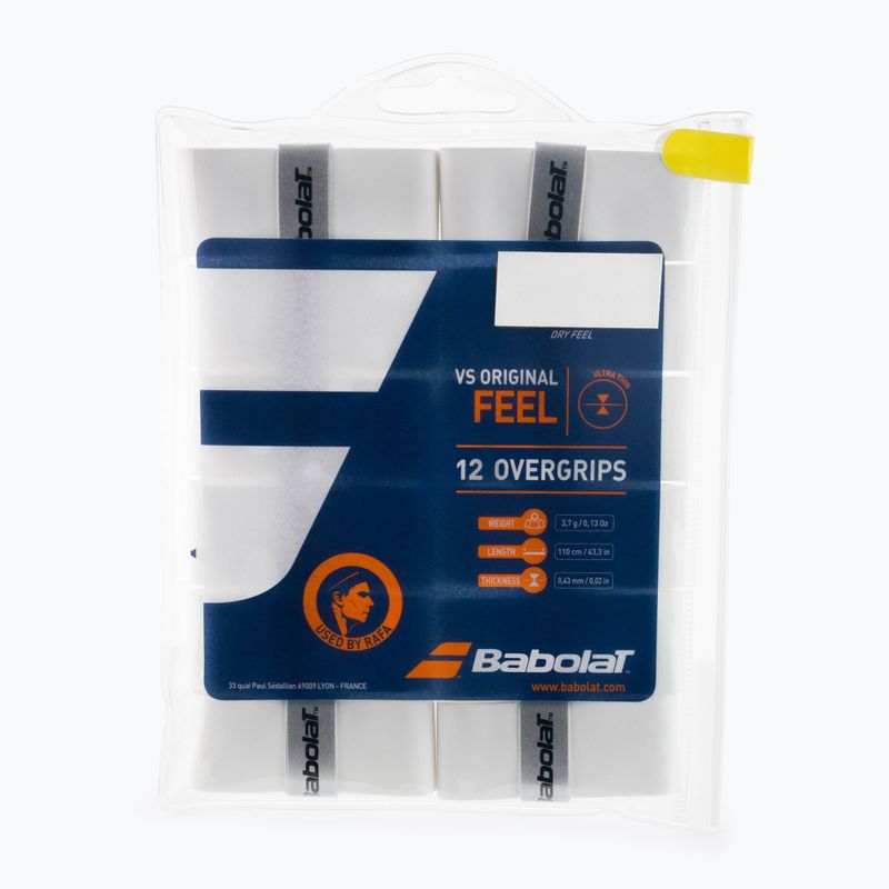 Tennisschlägerhüllen BABOLAT VS Original 12 Stück weiß 654010