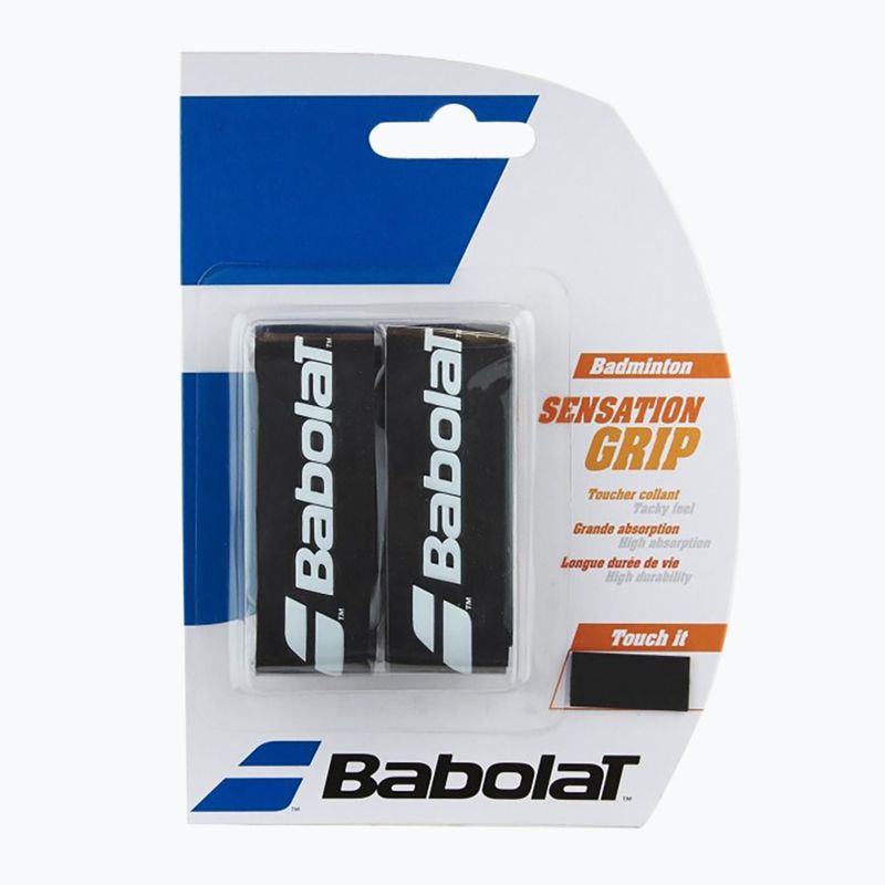 Badmintonschläger Wickel Babolat Grip Sensation 2 Stk. black