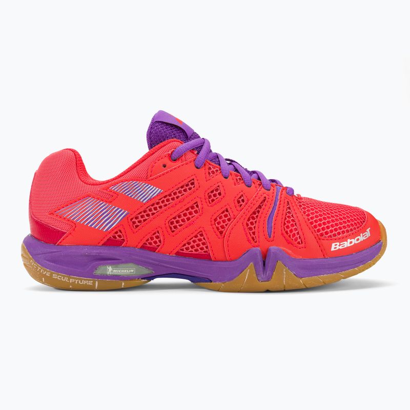 Damen Badmintonschuhe Babolat 18 Shadow Team rosa/lila 2