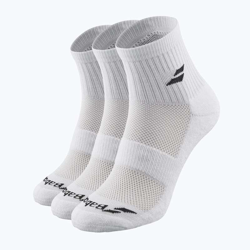 Socken Babolat Quarter 3 Pack white/white