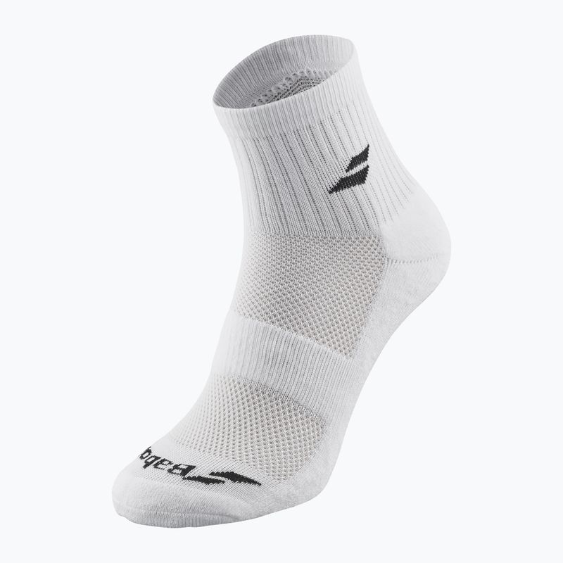 Socken Babolat Quarter 3 Pack white/white 2