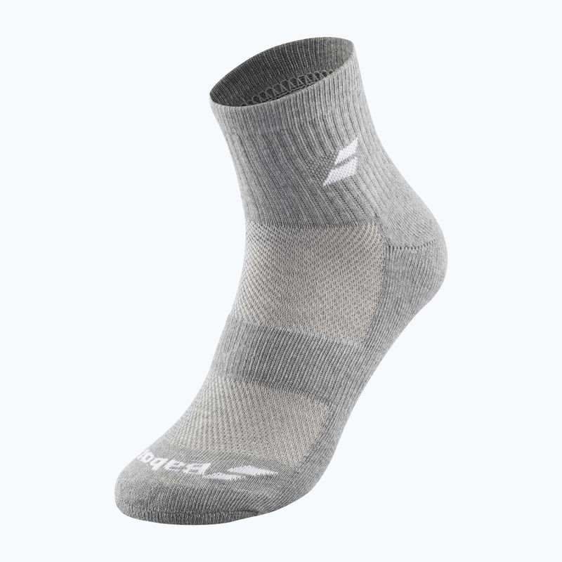 Socken Babolat Quarter 3 Pack white/estate blue/grey    Neu