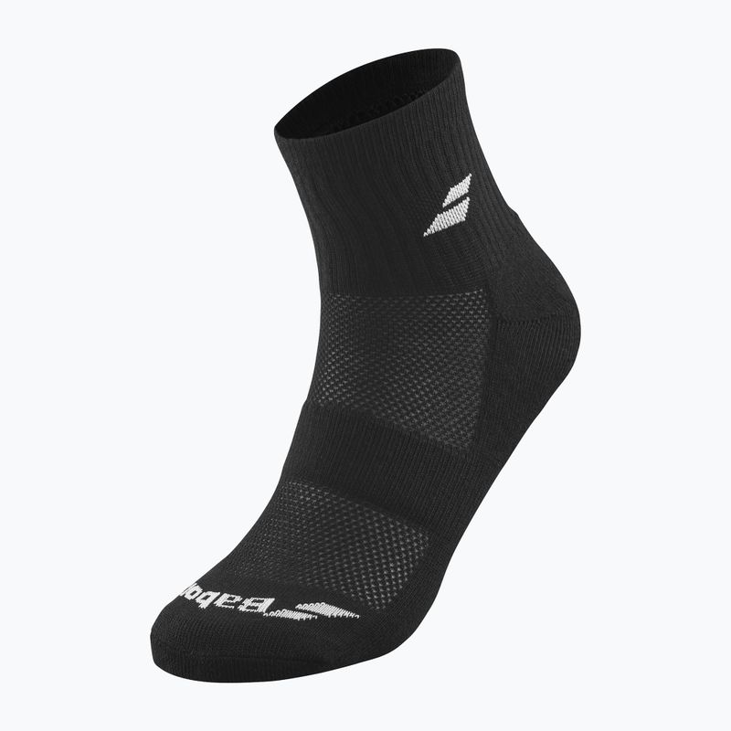 Socken Babolat Quarter 3 Pack black/black 2