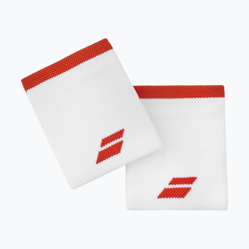 Babolat Logo Jumbo-Armband 2 Stück weiß/fiesta rot