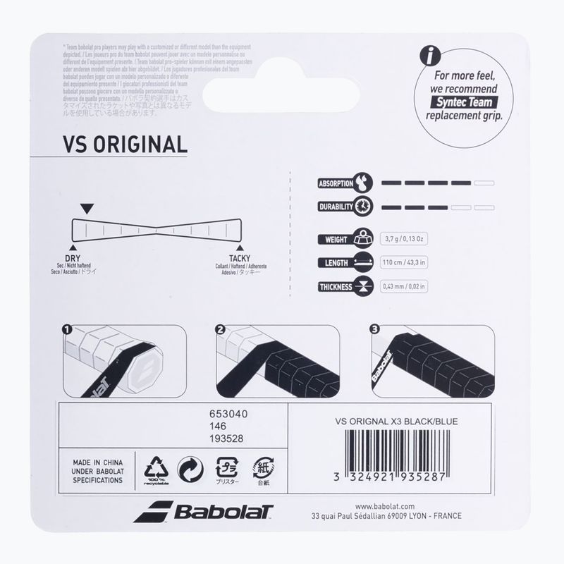 Babolat Vs Original Tennisschlägerhüllen 3 Stück schwarz/fluo gelb 2