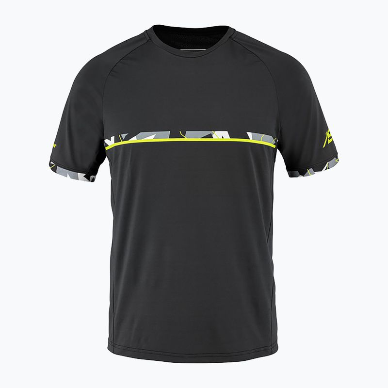 Herren Babolat Aero Crew Neck Tennisshirt Schwarz 2MS23011Y