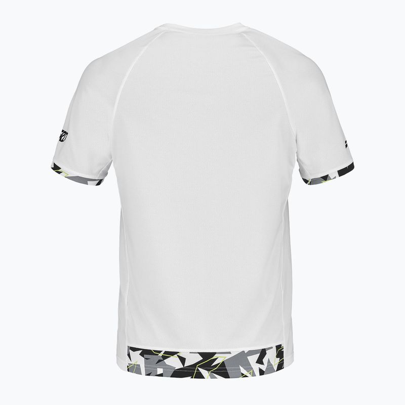 Herren Babolat Aero Rundhals-Tennisshirt Weiß 2MS23011Y 2