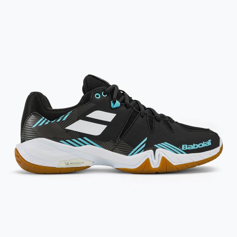 Badmintonschuhe Herren Babolat Shadow Spirit black/light blue 2
