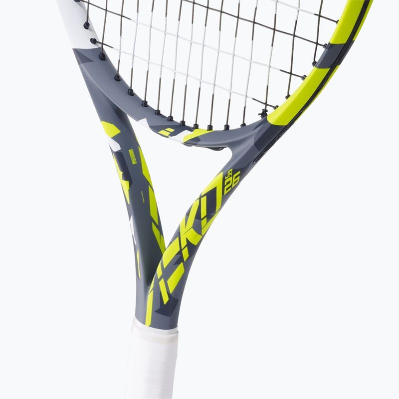 Babolat Aero Junior 26 grau/gelb/weiß Kinder-Tennisschläger 10