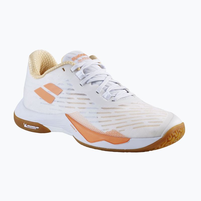 Badmintonschuhe Damen Babolat Shadow Tour 5 W white/ yellow 8
