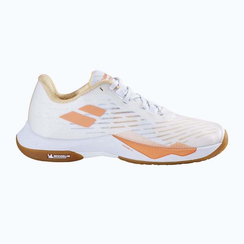 Badmintonschuhe Damen Babolat Shadow Tour 5 W white/ yellow 9