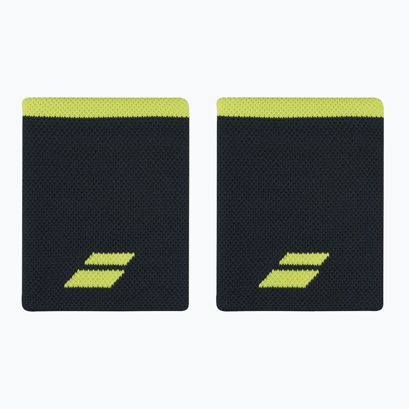 Handgelenkstücher Babolat Logo Jumbo Wristband 2 Stk. black/aero