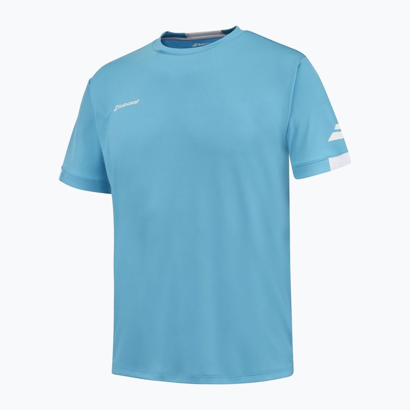 Herren Babolat Play Crew Neck T-Shirt cyanblau 10