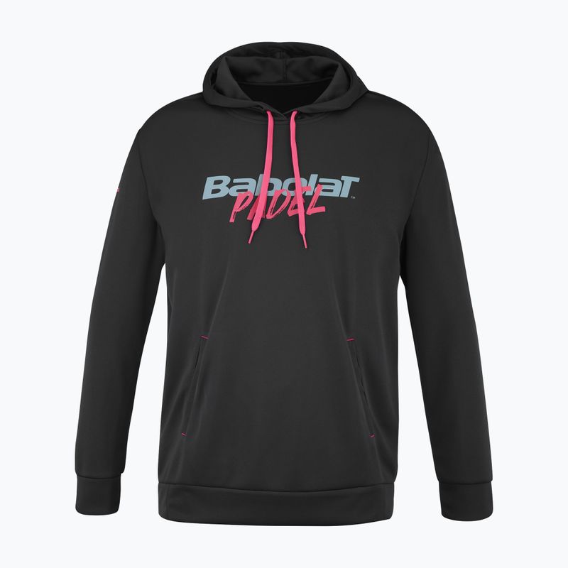 Sweatshrit Hoodie Tennis Herren Babolat Padel Hood Sweat black/black