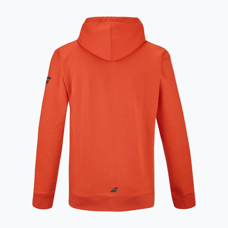 Sweatshrit Hoodie Tennis Herren Babolat Exercise Hood Sweat fiesta red 2