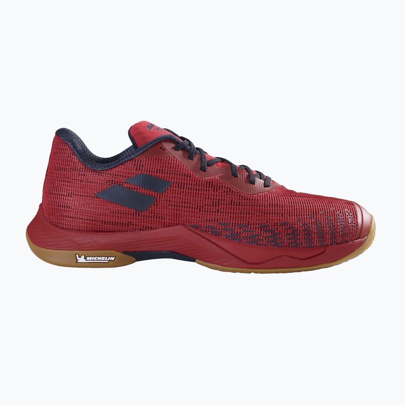 Badmintonschuhe Herren Babolat Shadow Spirit 2 black/ poppy red 9
